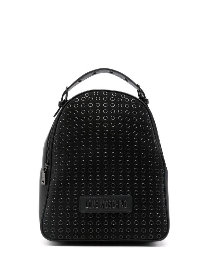 Love Moschino logo-patch backpack - Black von Love Moschino