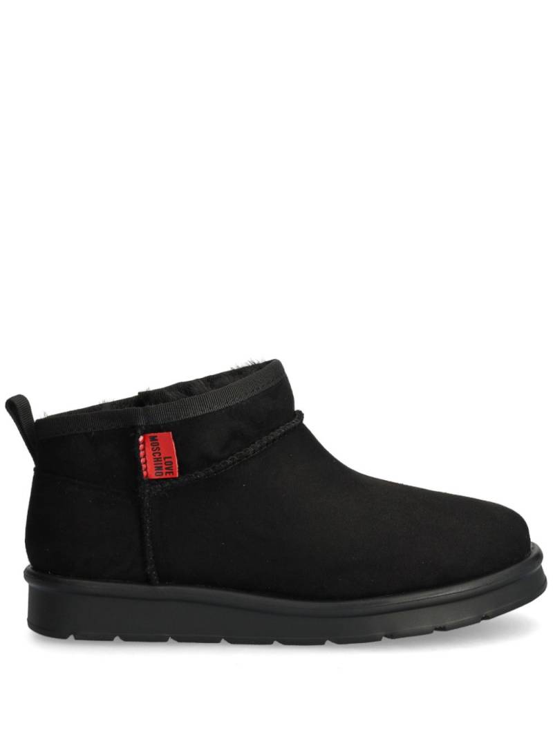 Love Moschino logo-patch boots - Black von Love Moschino