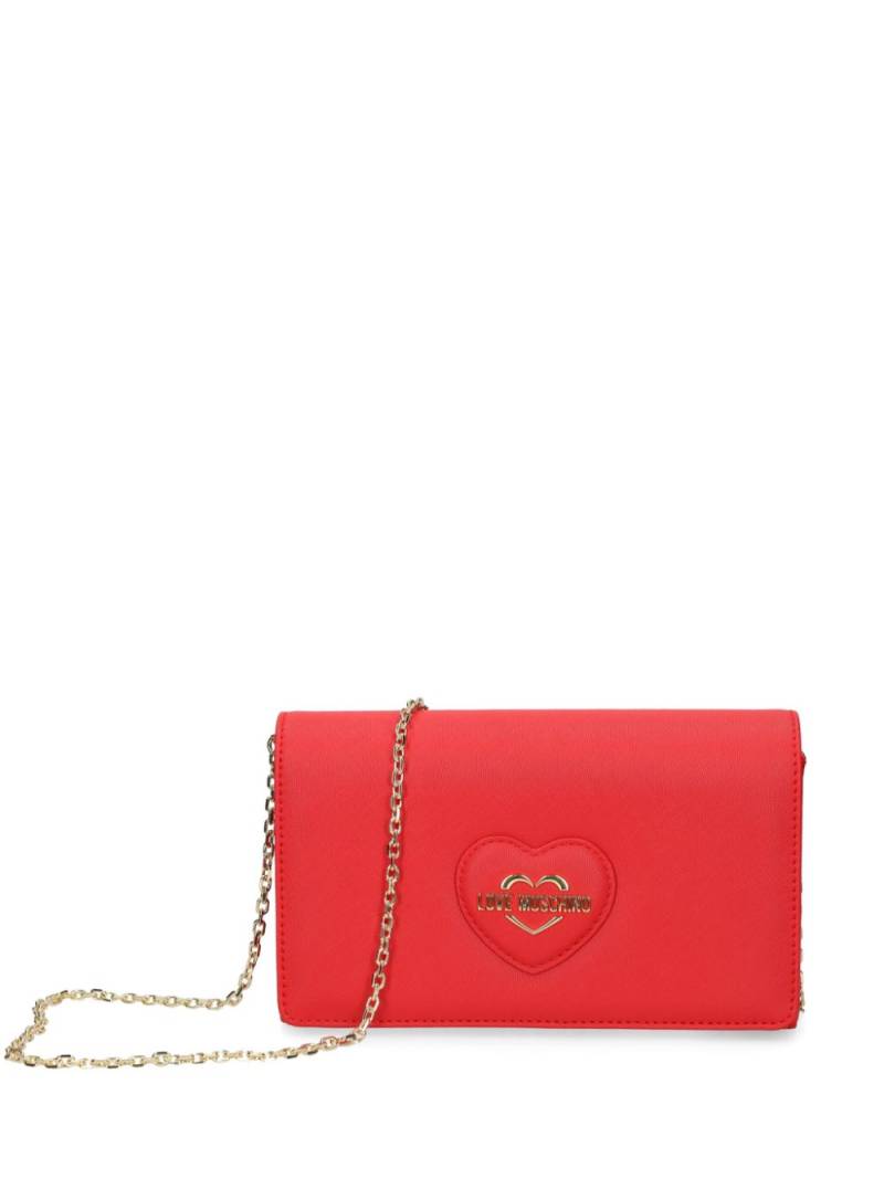 Love Moschino logo-patch crossbody bag - Red von Love Moschino