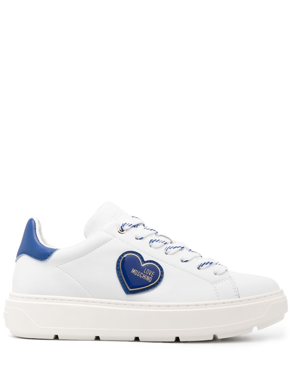 Love Moschino logo-patch low-top sneakers - White von Love Moschino