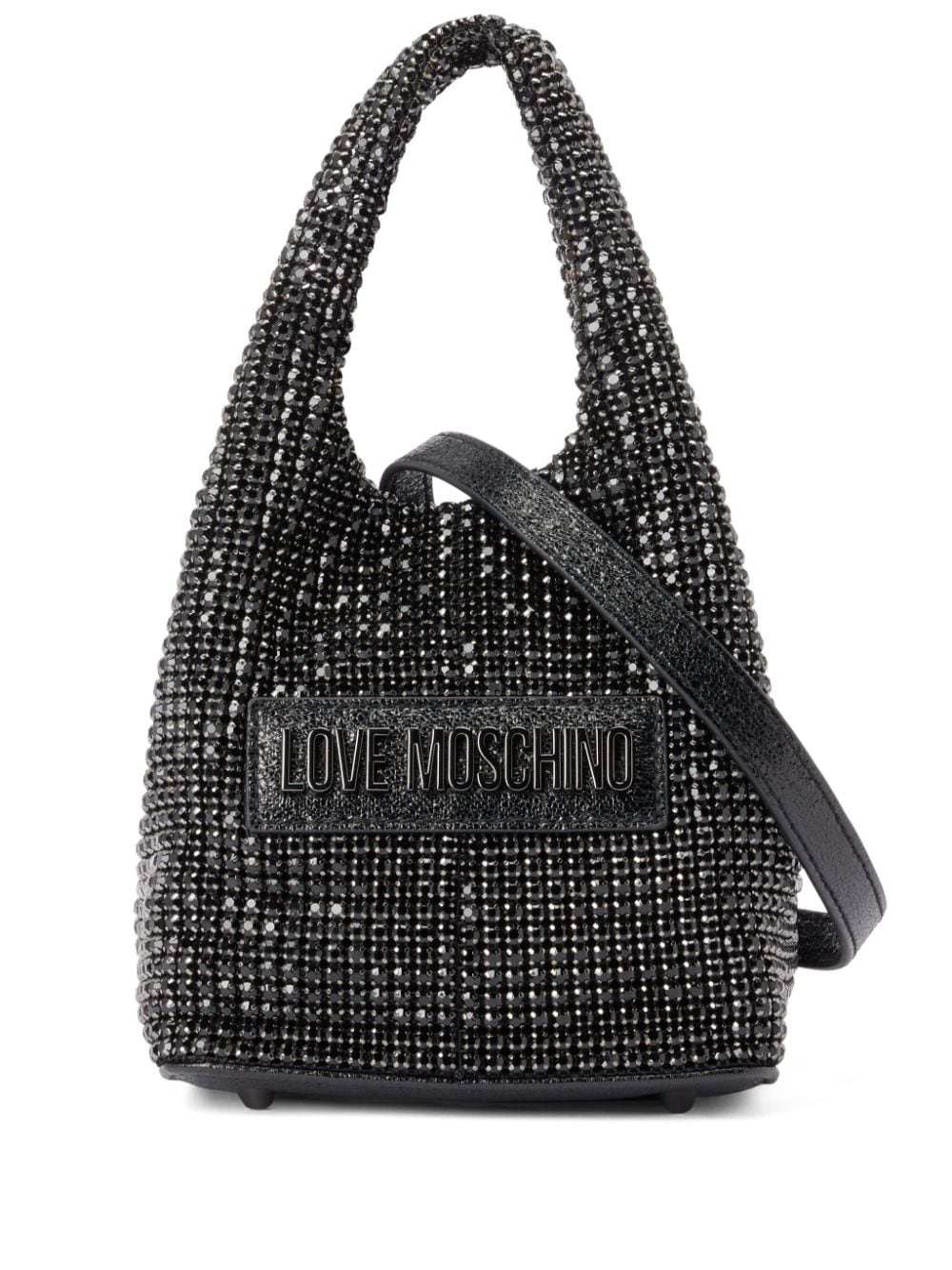 Love Moschino logo-patch tote bag - Black von Love Moschino