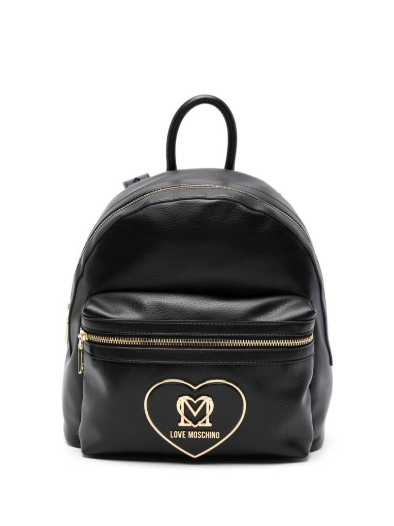 Love Moschino logo-plaque backpack - Black von Love Moschino