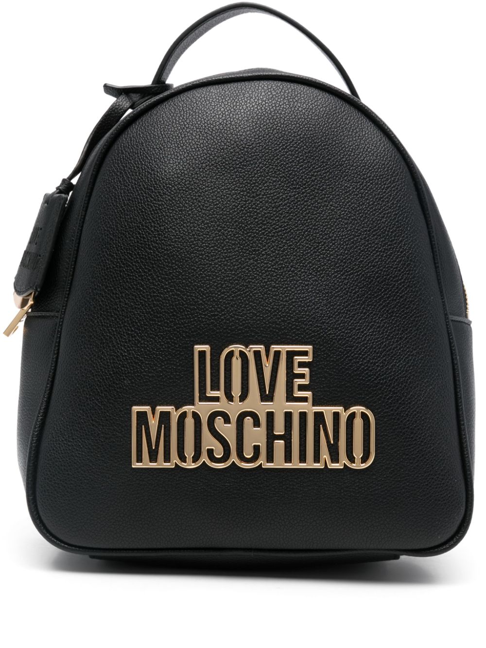 Love Moschino logo plaque backpack - Black von Love Moschino