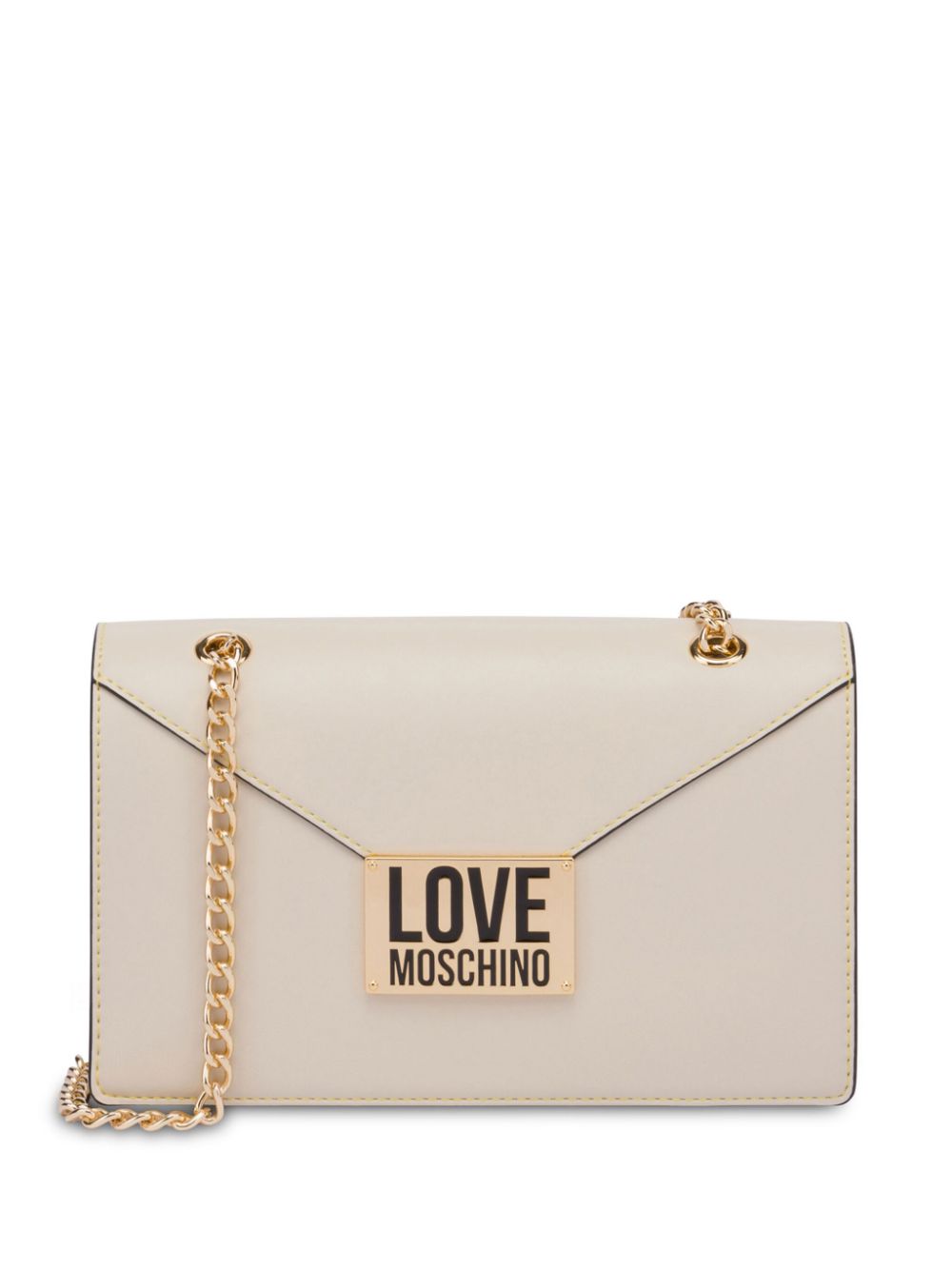 Love Moschino logo-plaque chain shoulder bag - Neutrals von Love Moschino