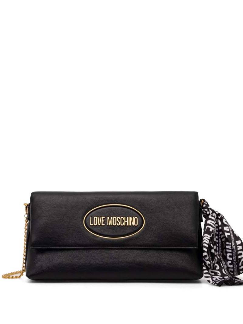 Love Moschino logo plaque cross bag - Black von Love Moschino