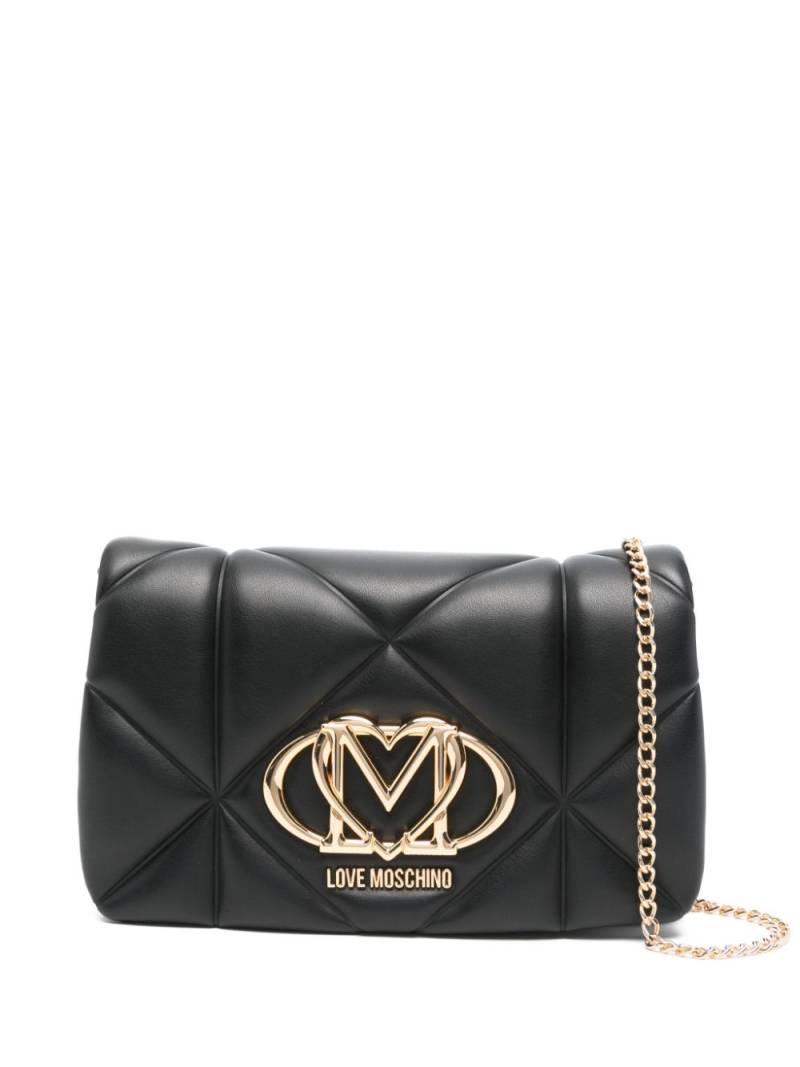 Love Moschino logo-plaque cross body bag - Black von Love Moschino