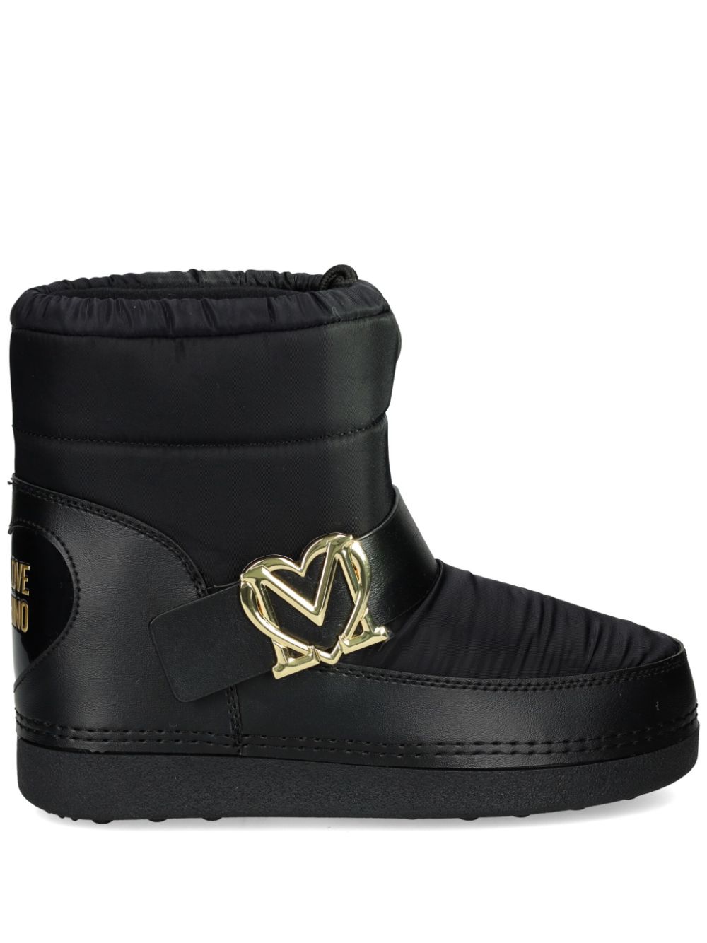 Love Moschino logo-plaque padded boots - Black von Love Moschino