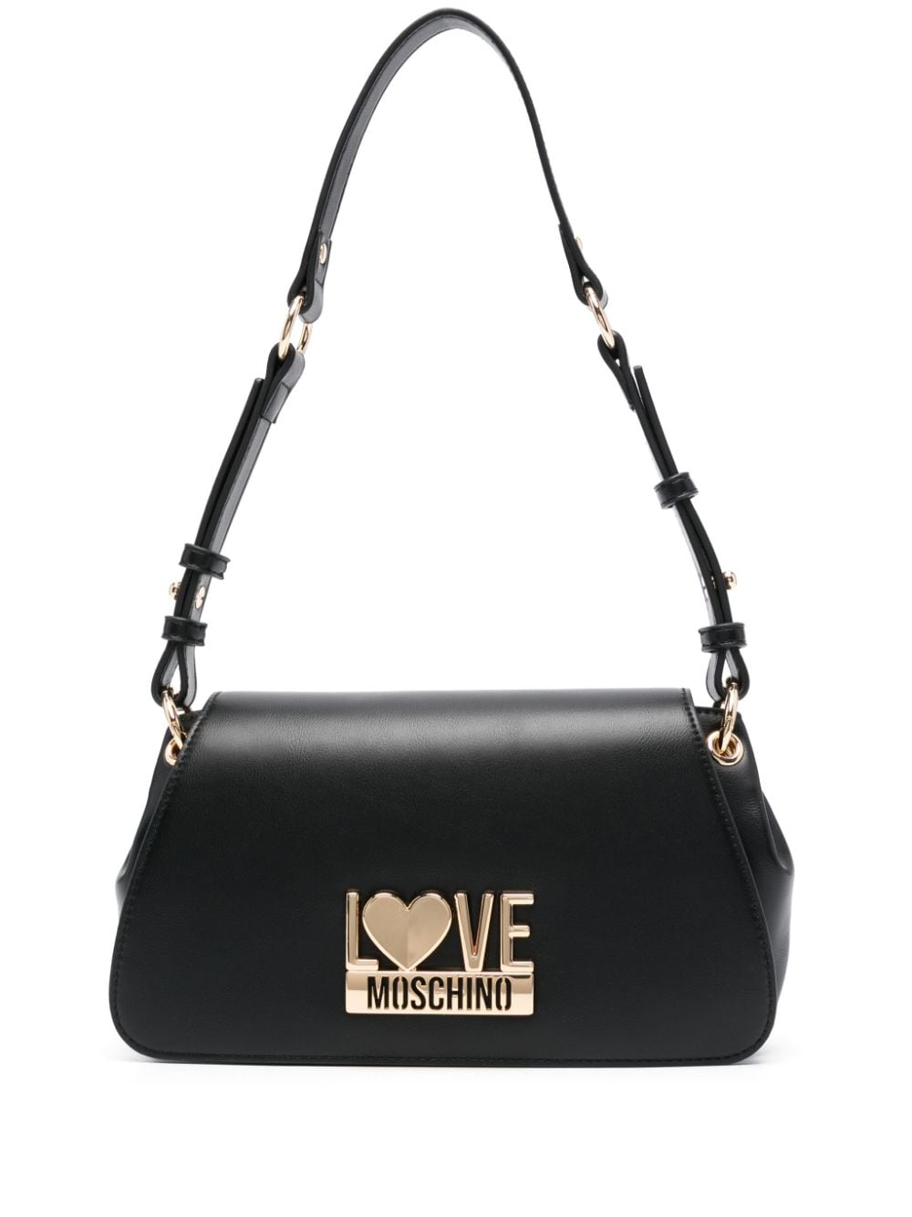 Love Moschino logo-plaque shoulder bag - Black von Love Moschino