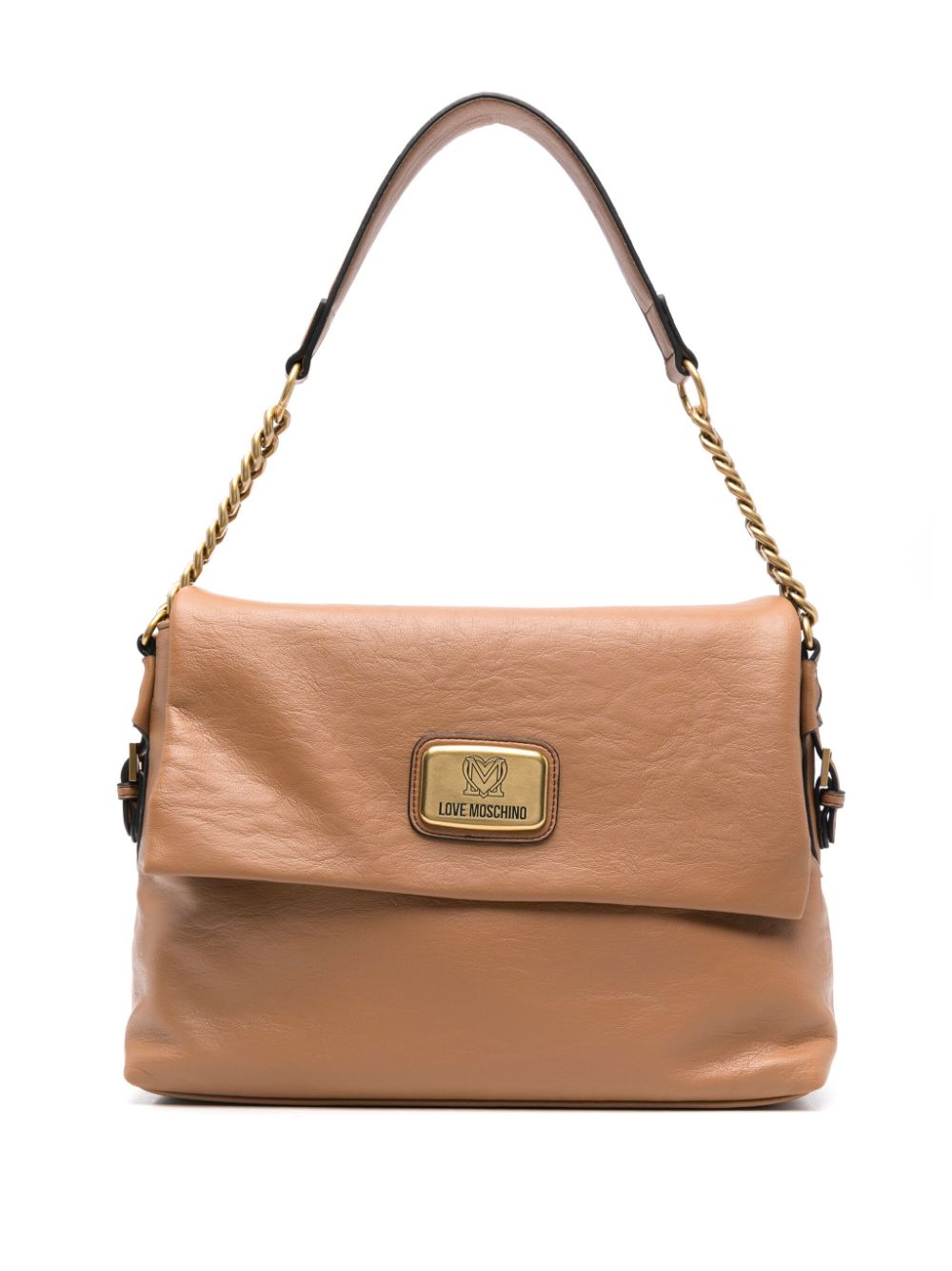 Love Moschino logo-plaque shoulder bag - Neutrals von Love Moschino