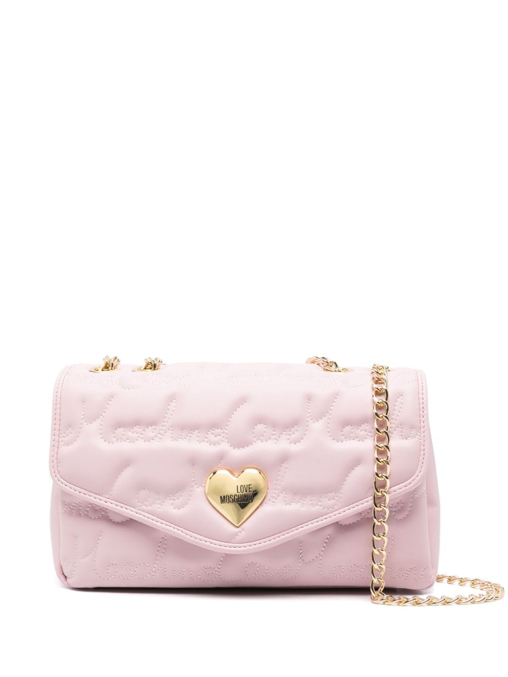 Love Moschino logo-plaque shoulder bag - Pink von Love Moschino