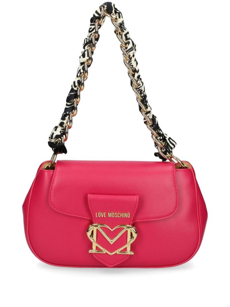 Love Moschino logo-plaque shoulder bag - Pink von Love Moschino