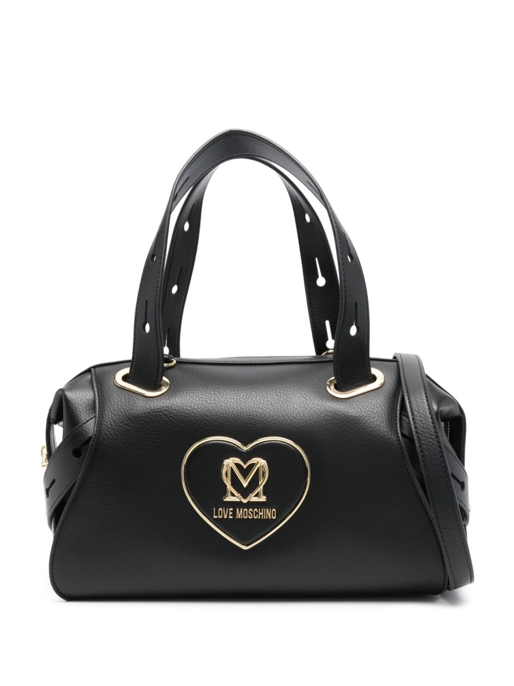 Love Moschino logo-plaque tote bag - Black von Love Moschino