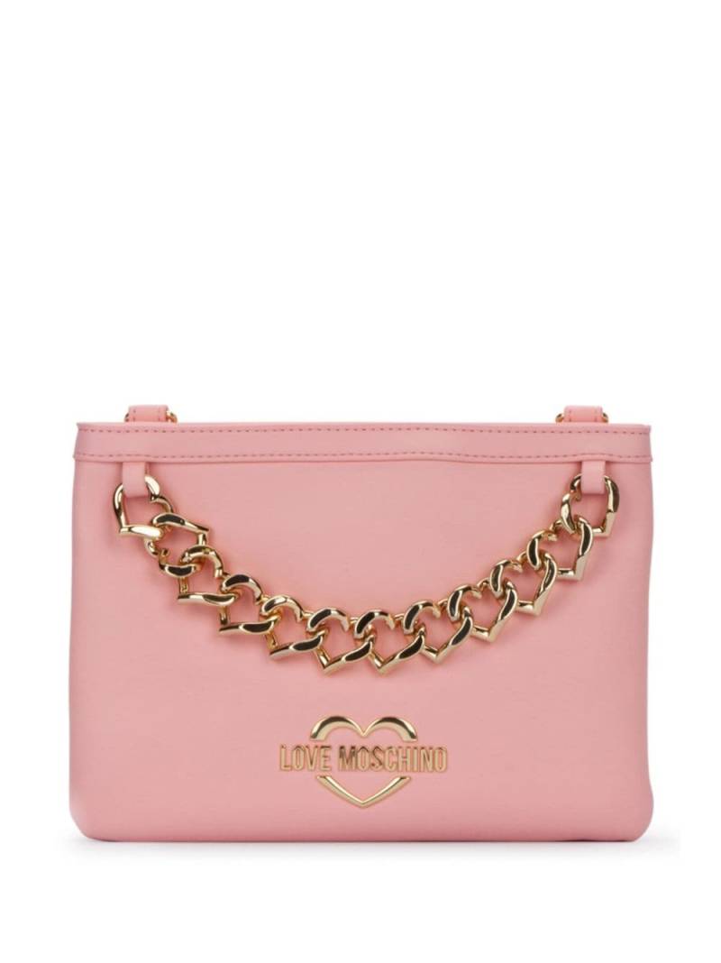 Love Moschino logo-plaque tote bag - Pink von Love Moschino