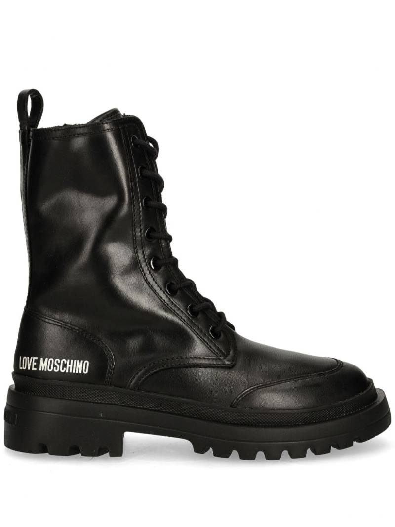 Love Moschino logo-print boots - Black von Love Moschino