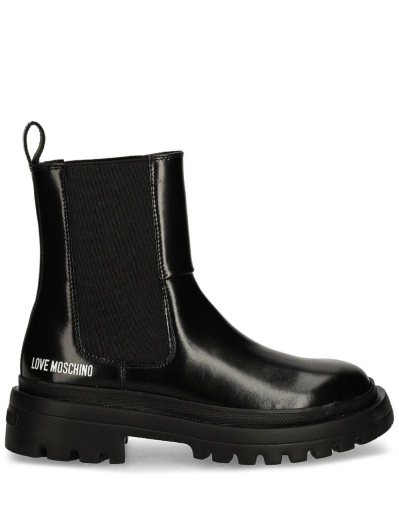 Love Moschino logo-print boots - Black von Love Moschino