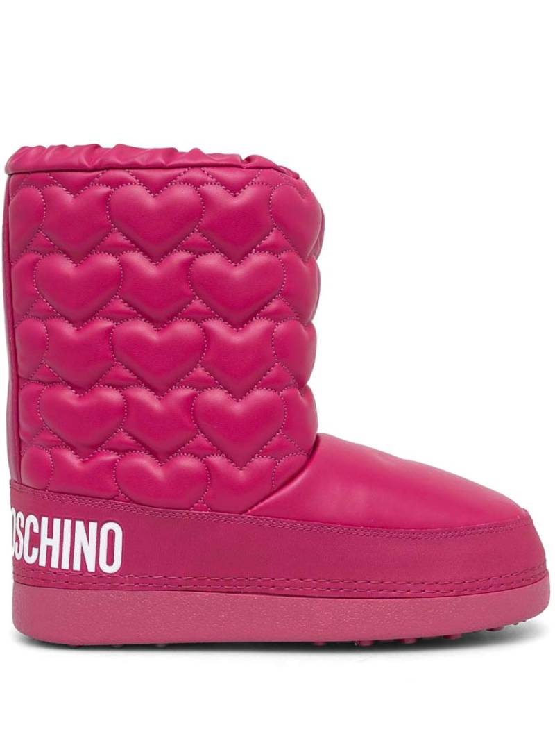 Love Moschino logo-print boots - Pink von Love Moschino