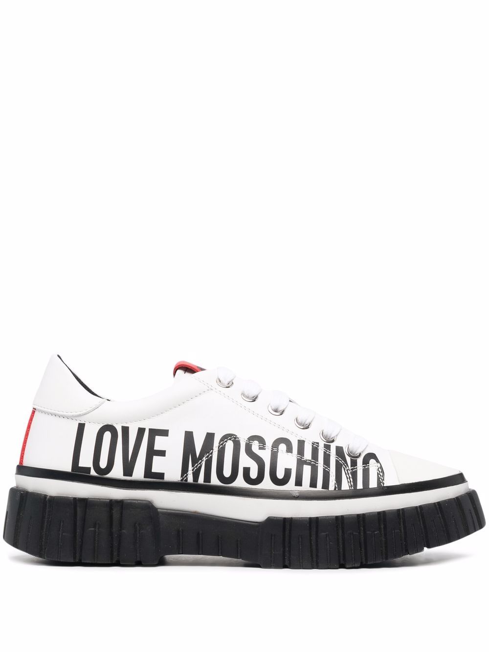 Love Moschino logo-print low-top sneakers - White von Love Moschino