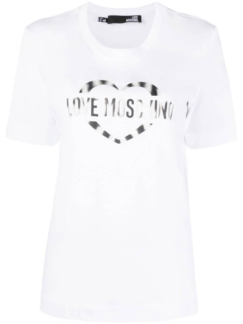 Love Moschino logo-print round-neck T-shirt - White von Love Moschino