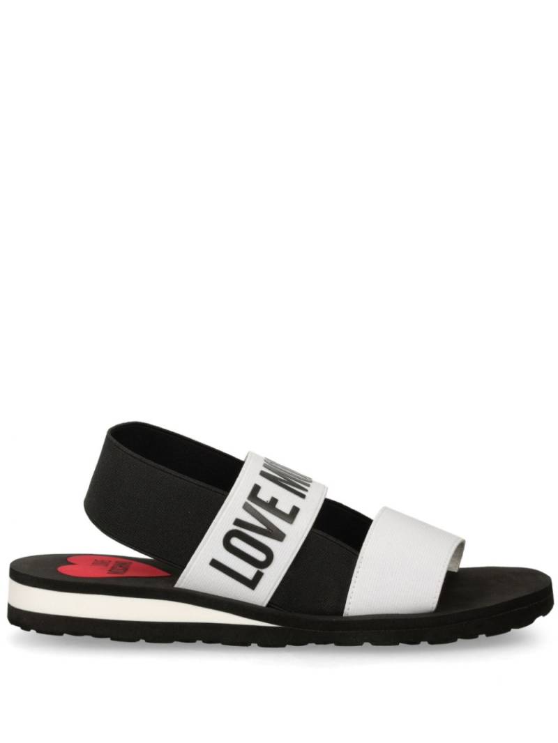 Love Moschino logo-print sandals - White von Love Moschino