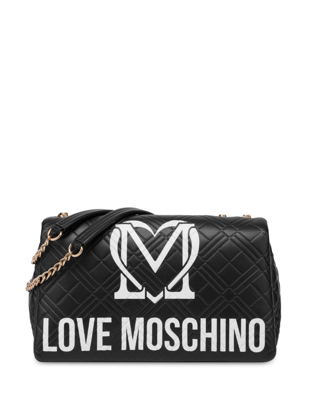 Love Moschino logo-print shoulder bag - Black von Love Moschino