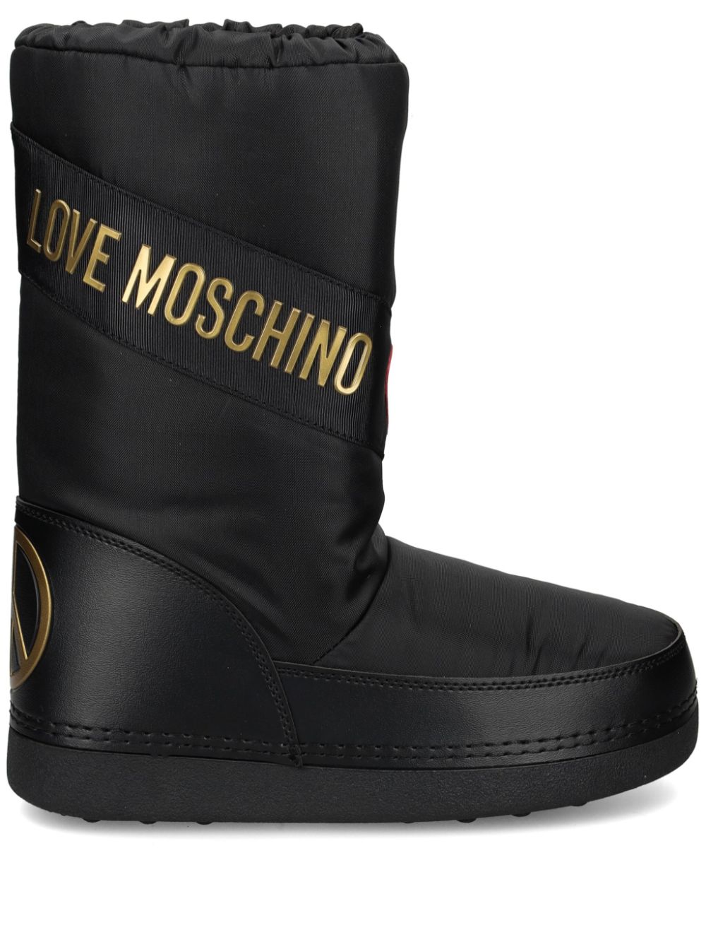 Love Moschino logo-print snow boots - Black von Love Moschino