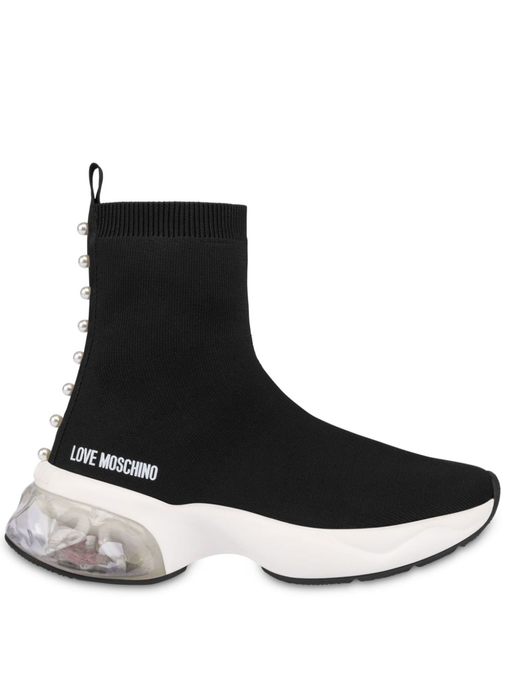 Love Moschino logo-print sock-style sneakers - Black von Love Moschino