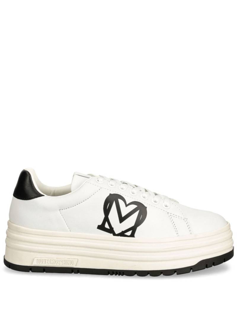 Love Moschino logo-print trainers - White von Love Moschino