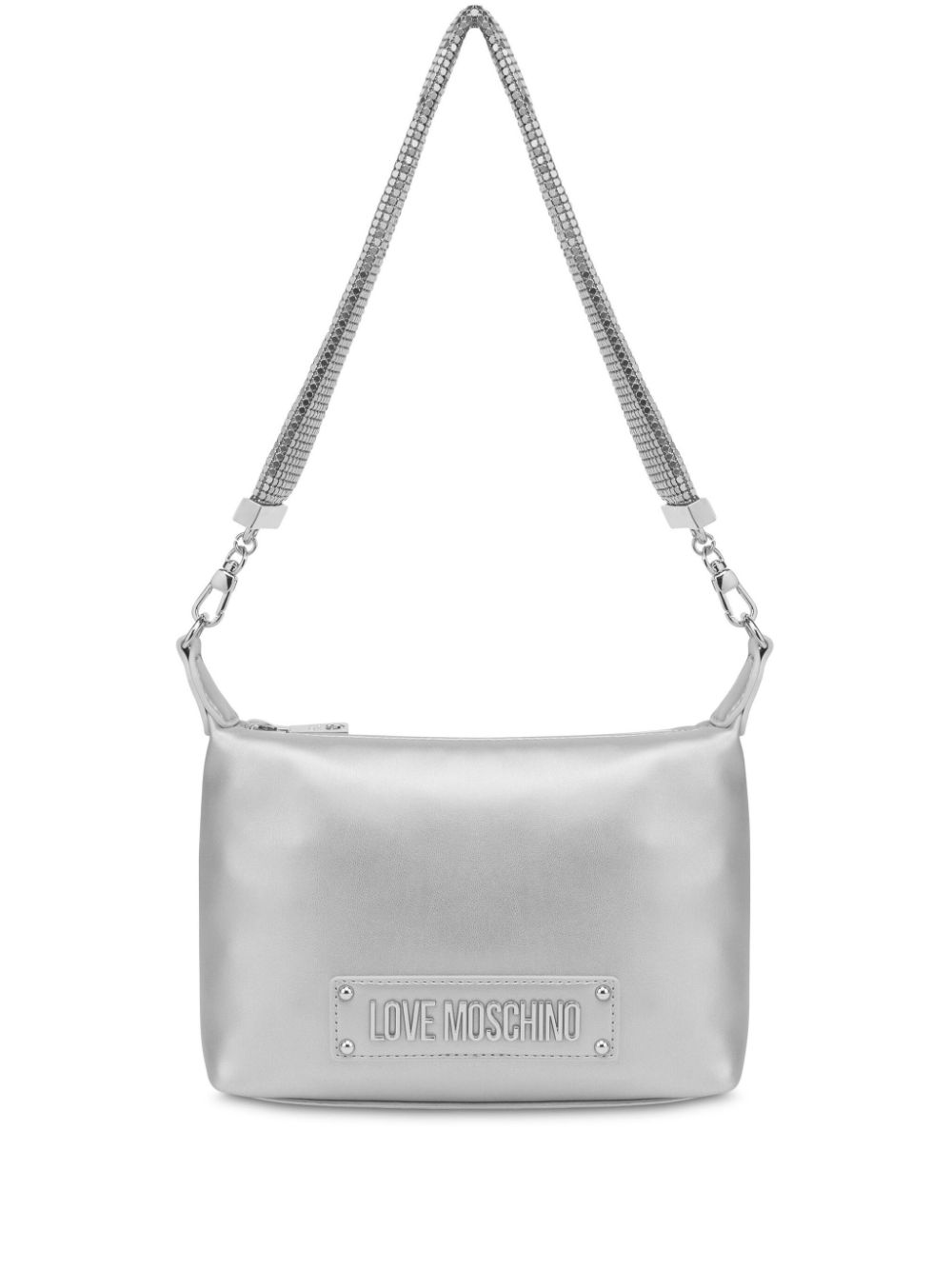 Love Moschino logo shoulder bag - Silver von Love Moschino