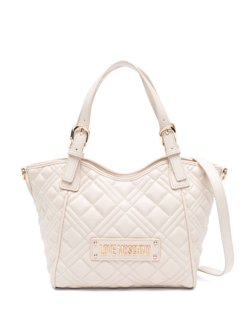 Love Moschino matelassé tote bag - Neutrals von Love Moschino