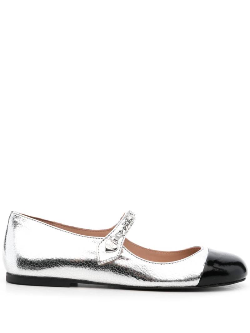 Love Moschino metallic ballet flats - Silver von Love Moschino