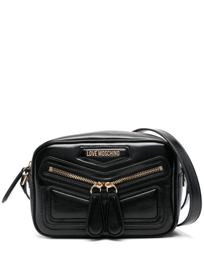 Love Moschino panelled cross body bag - Black von Love Moschino