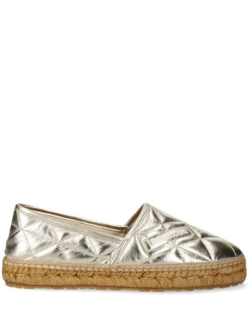 Love Moschino quilted espadrilles - Gold von Love Moschino