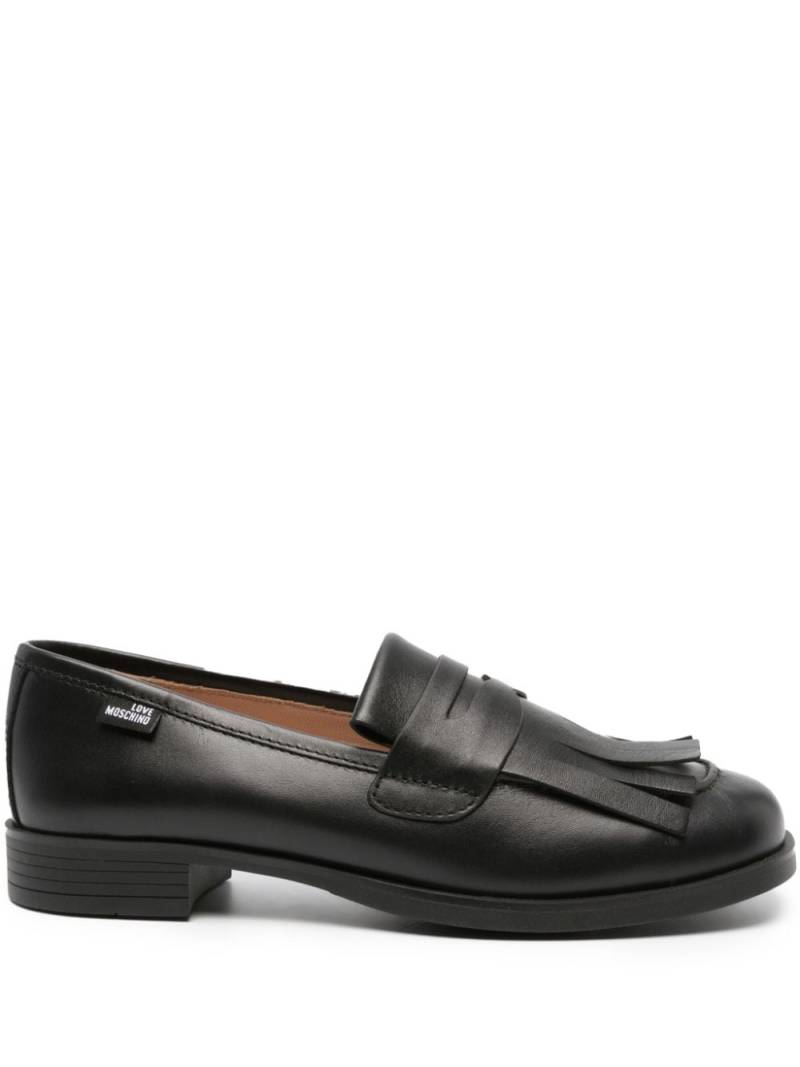 Love Moschino tassel-detail leather loafers - Black von Love Moschino