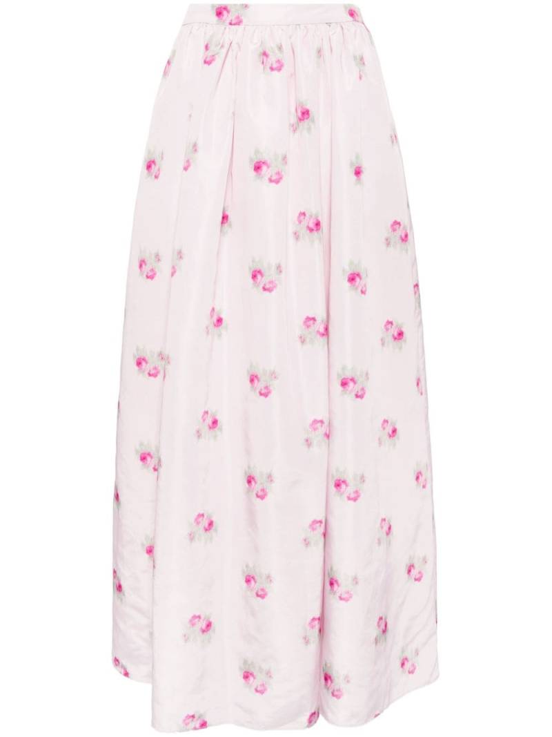 LoveShackFancy Minita floral-print maxi skirt - Pink von LoveShackFancy