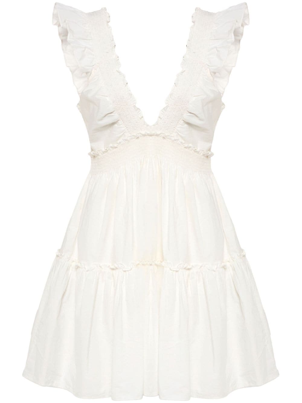 LoveShackFancy Poplar mini dress - White von LoveShackFancy