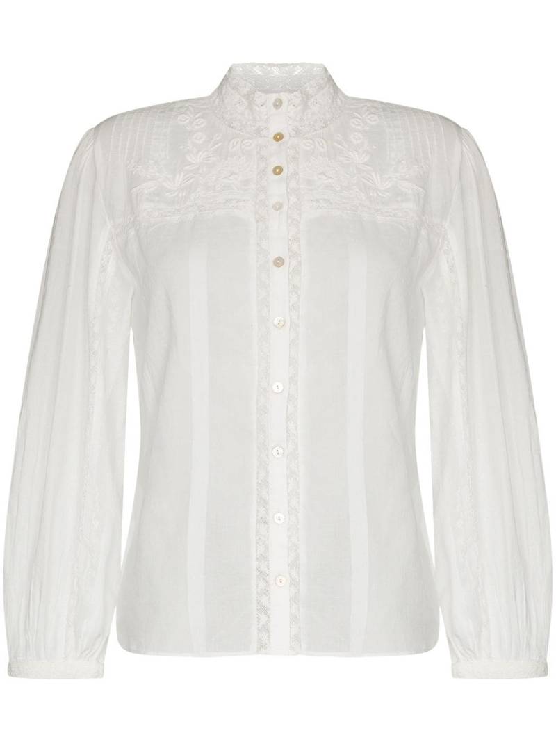 LoveShackFancy Ronda floral-embroidery blouse - White von LoveShackFancy