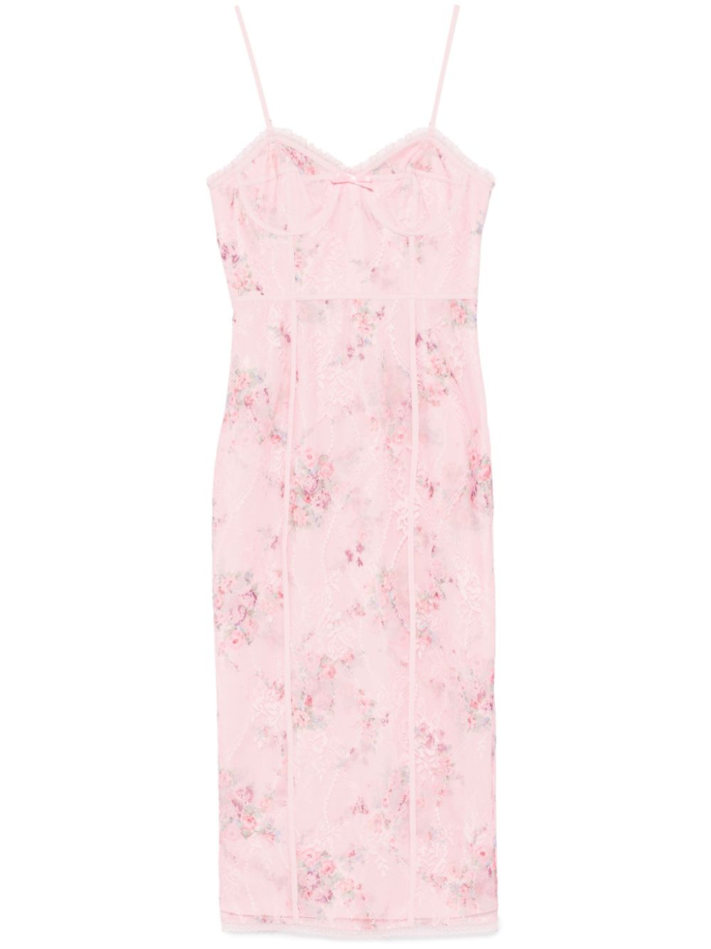 LoveShackFancy Tresor midi dress - Pink von LoveShackFancy