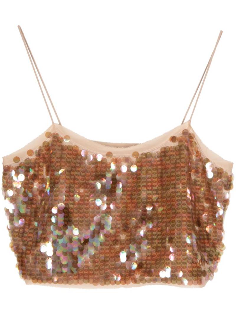 LoveShackFancy Velma sequin-embellished tank top - Neutrals von LoveShackFancy