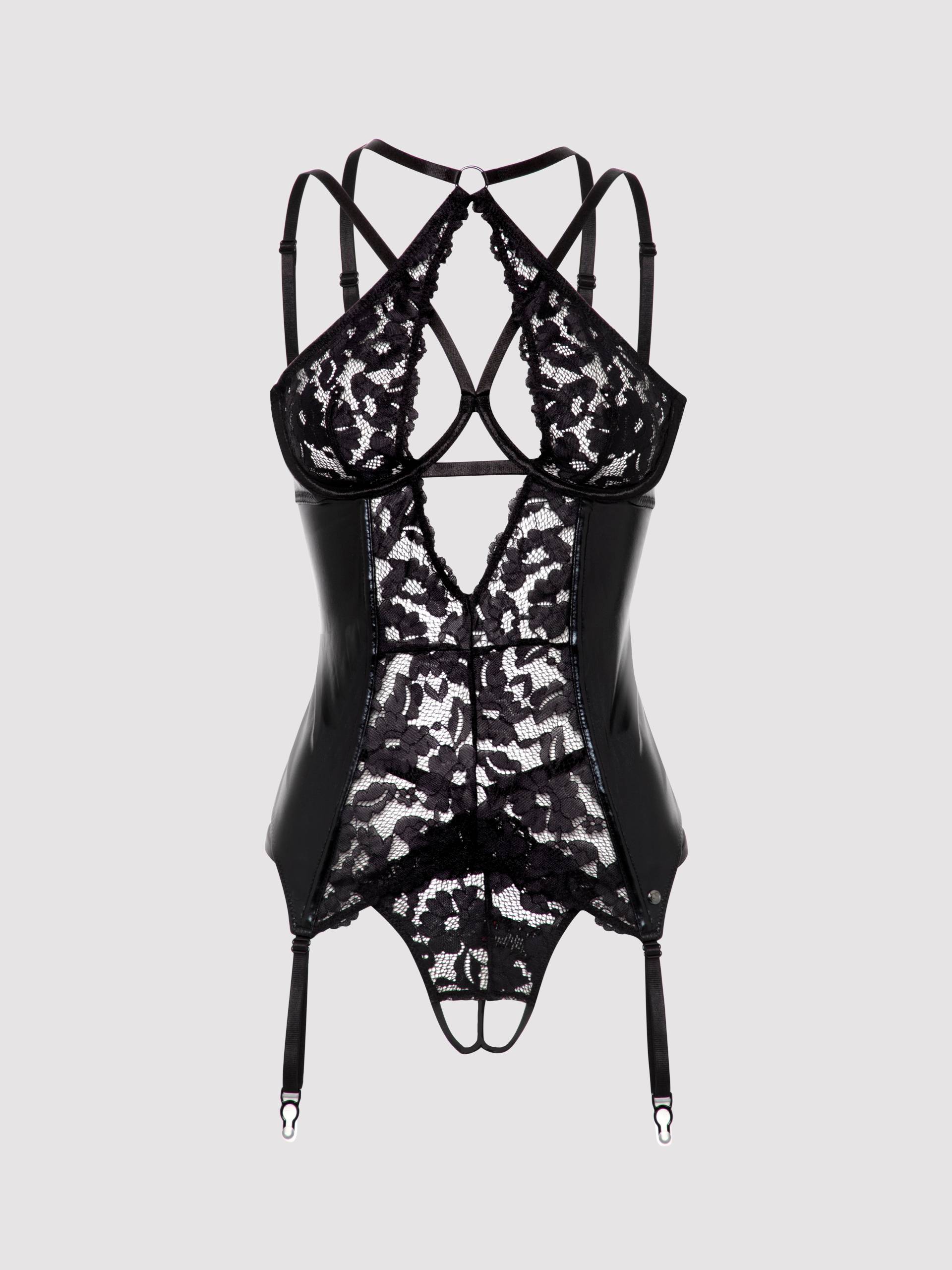 Lovehoney Fierce Romance Wetlook Und Spitze Bustier-set - Amorana Lovehoney Fierce Romance Wetlook Und Spitze Bustier-set - Amorana von Lovehoney Lingerie