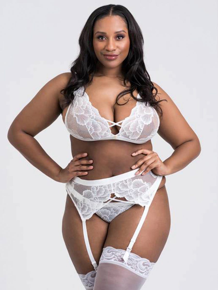 Lovehoney-lingerie Beau White Lace Set Dessous Set - Amorana von Lovehoney Lingerie