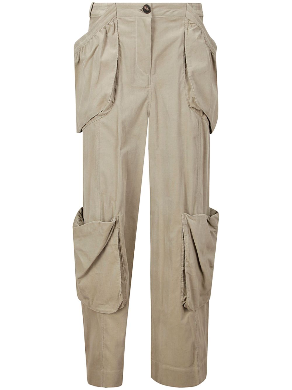 Low Classic Corduroy Bubble cargo trousers - Neutrals von Low Classic