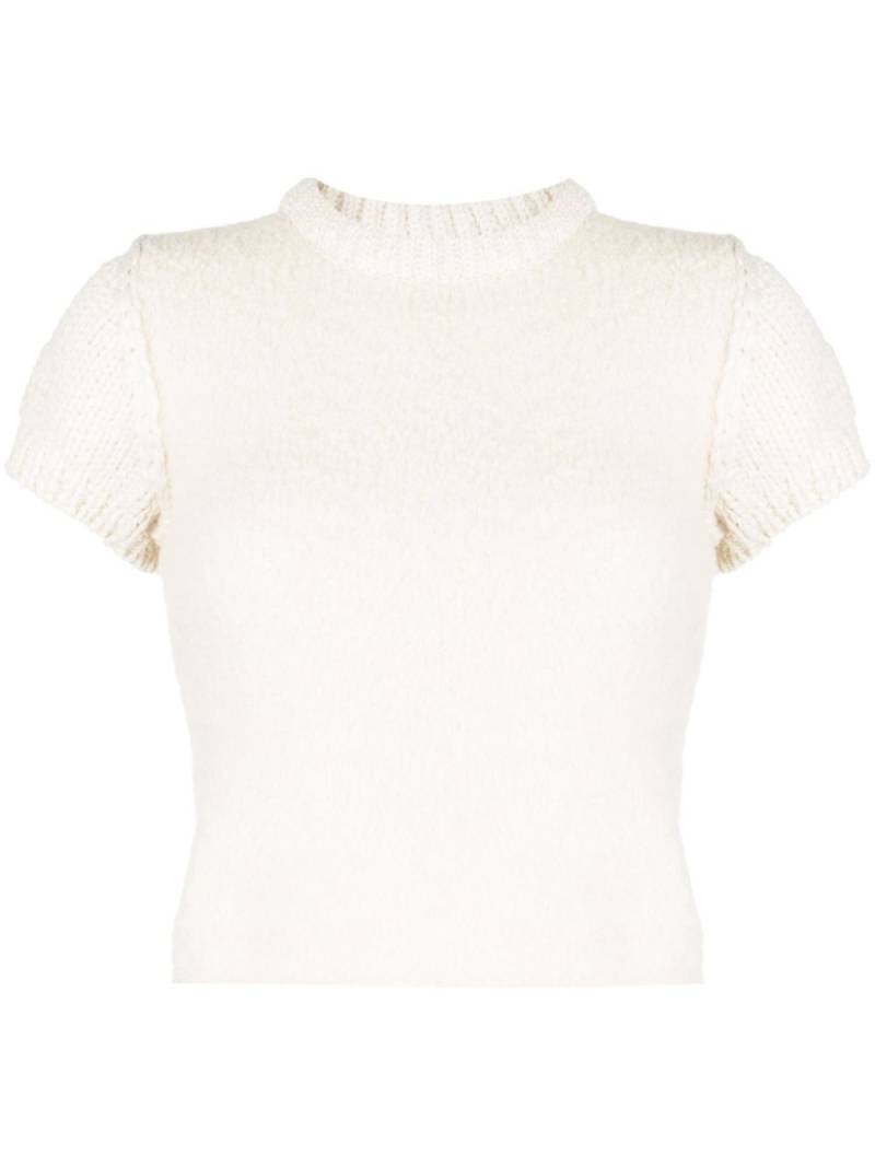 Low Classic cap-sleeves wool-blend jumper - White von Low Classic