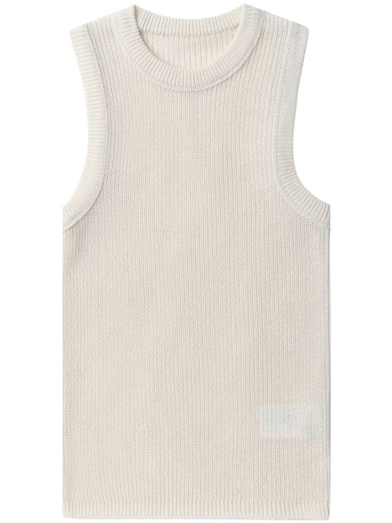 Low Classic crew-neck sleeveless knitted top - Neutrals von Low Classic