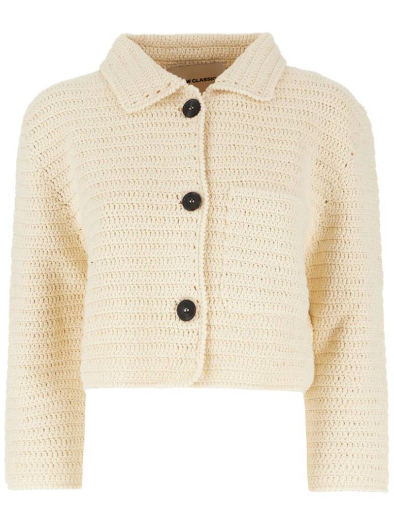 Low Classic crochet-knit jacket - Neutrals von Low Classic