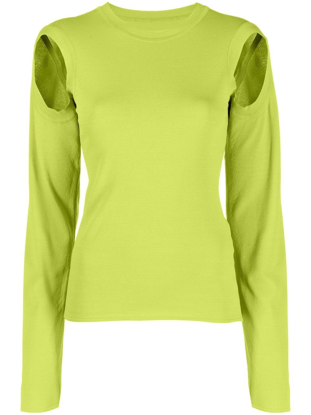 Low Classic cut-out fine-knit jumper - Green von Low Classic