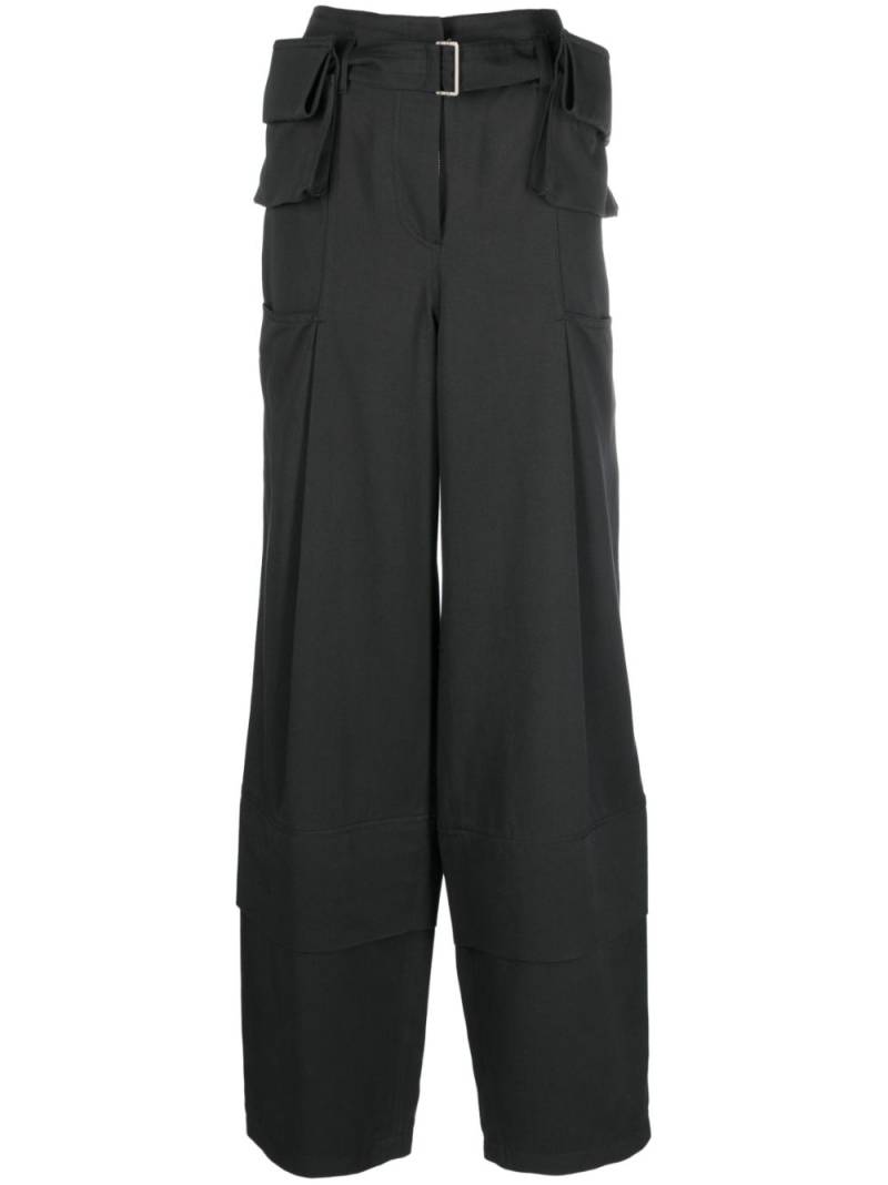 Low Classic double-belted pocket trousers - Black von Low Classic