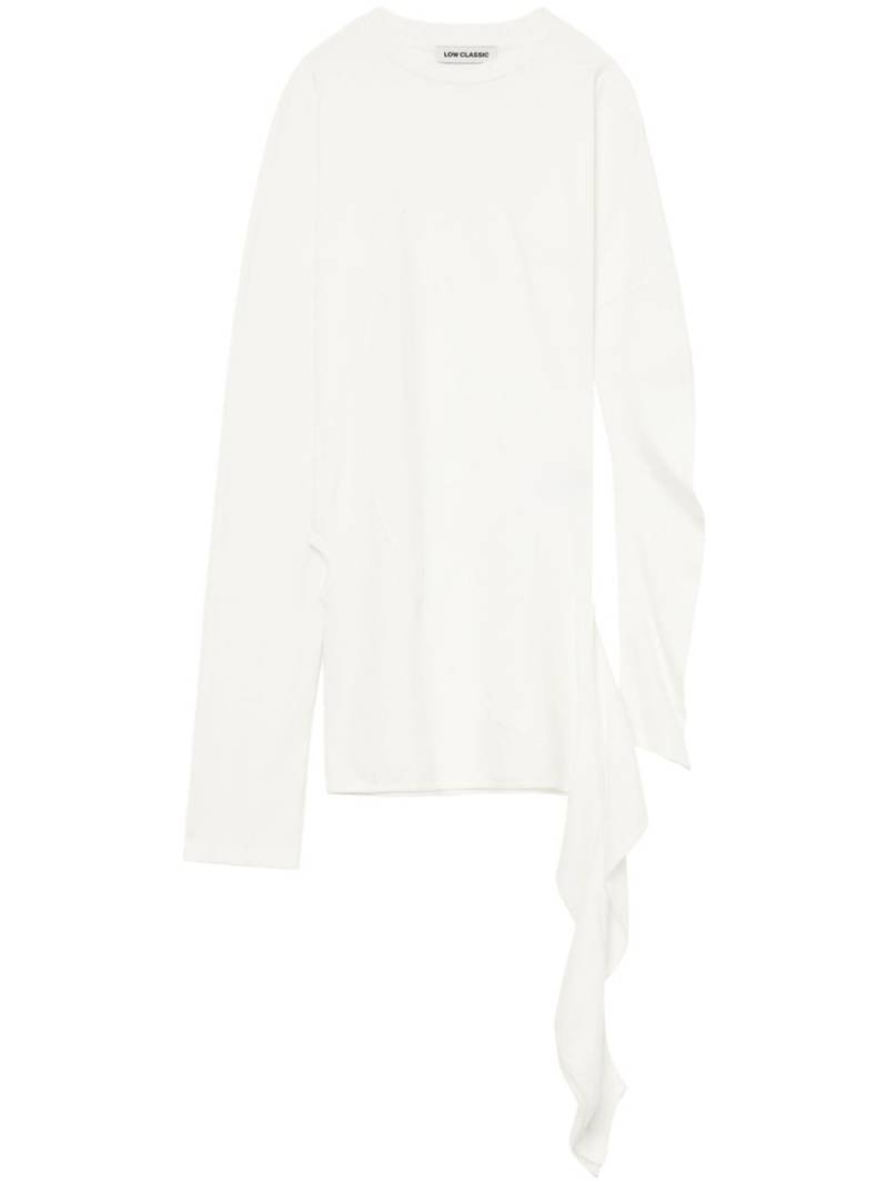 Low Classic draped-detail T-shirt - White von Low Classic