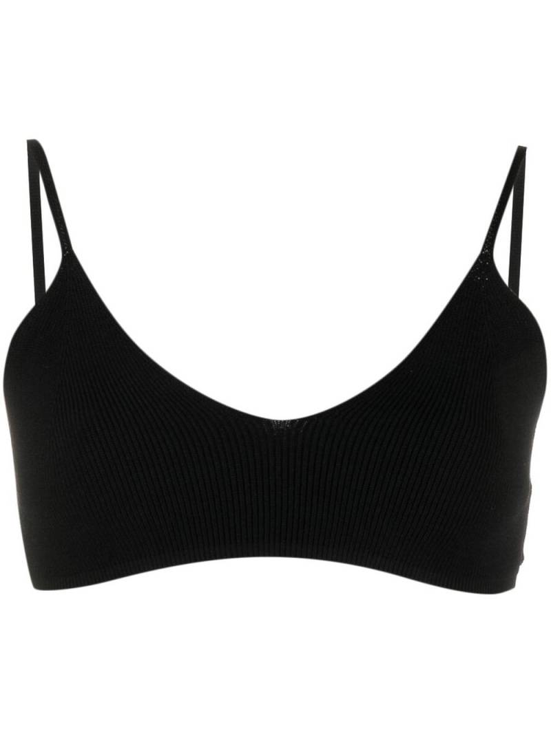 Low Classic knitted bra top - Black von Low Classic