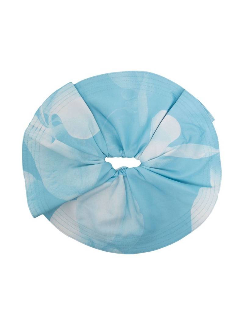 Low Classic large patterned scrunchie - Blue von Low Classic