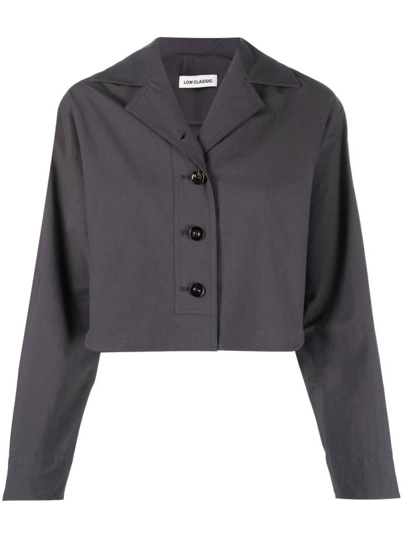 Low Classic long-sleeve cropped shirt - Grey von Low Classic